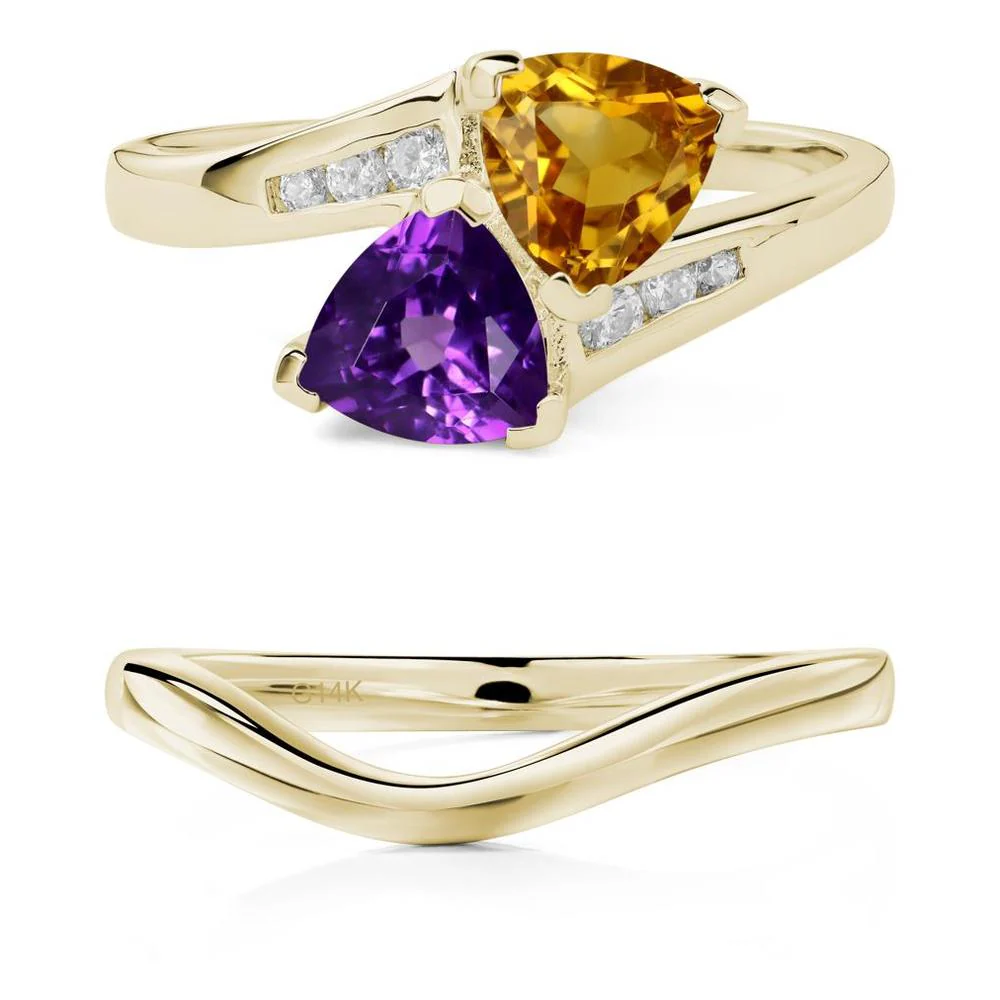 Amethyst and Citrine Ring - Image 15