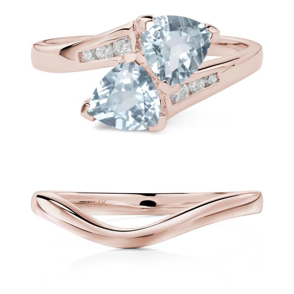 2 Stone Aquamarine Mothers Ring - Image 11