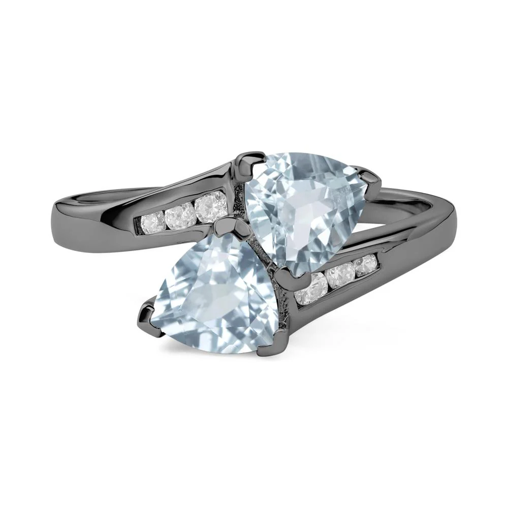 2 Stone Aquamarine Mothers Ring - Image 2