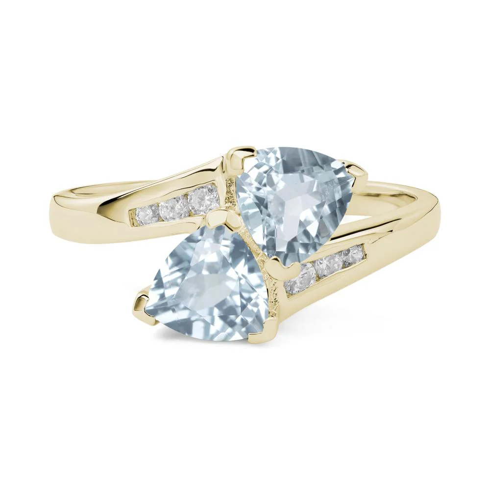 2 Stone Aquamarine Mothers Ring - Image 4