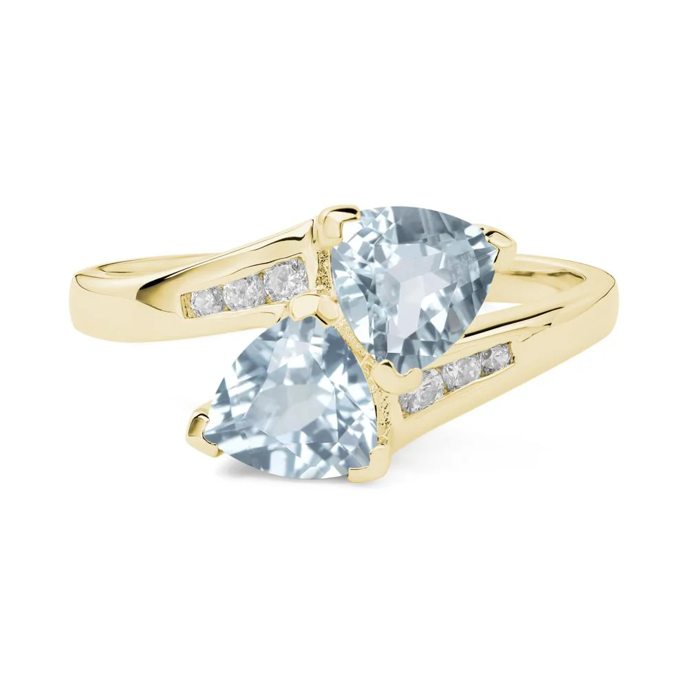 2 Stone Aquamarine Mothers Ring - Image 7