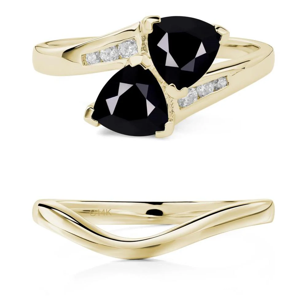 Black Spinel Bypass Ring - Image 15