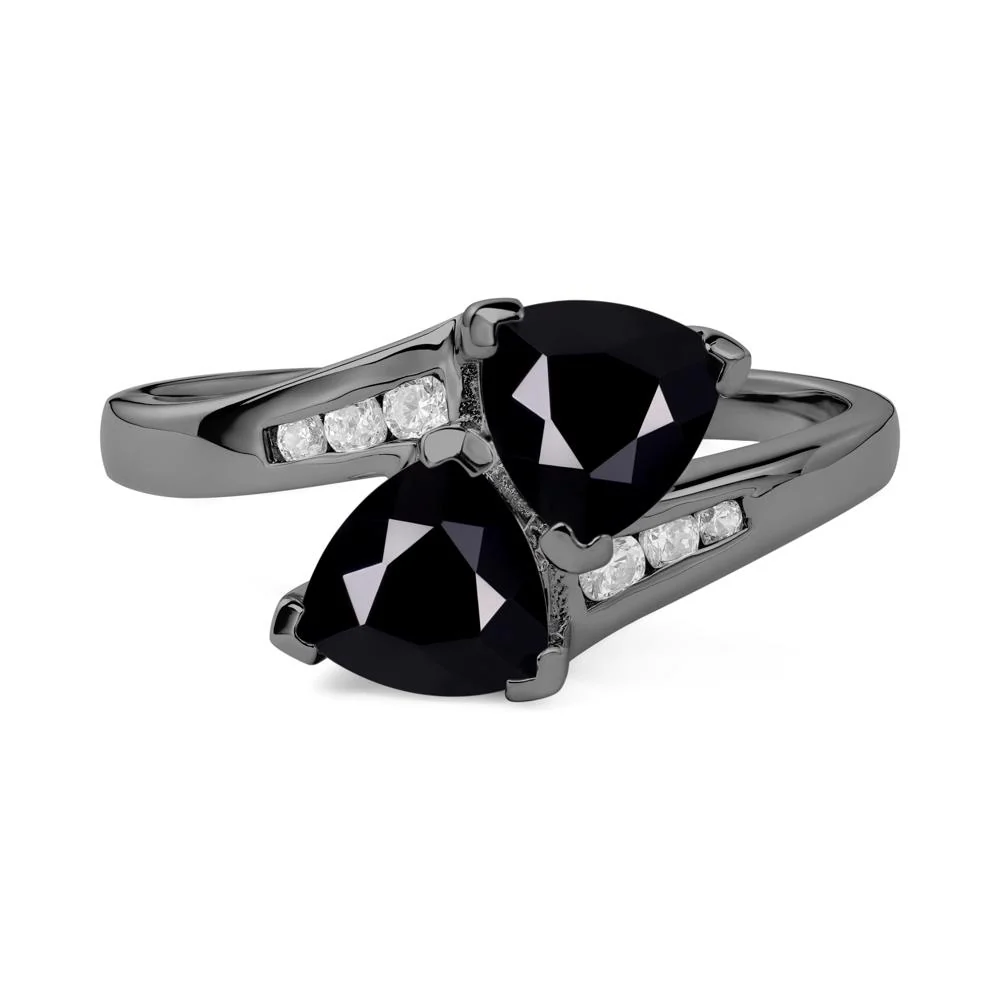Black Spinel Bypass Ring - Image 2