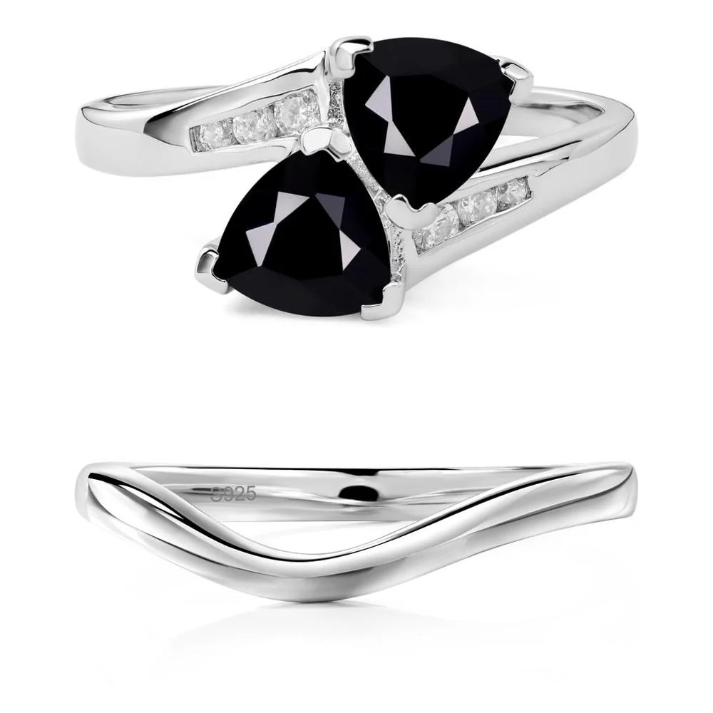 Black Spinel Bypass Ring - Image 27