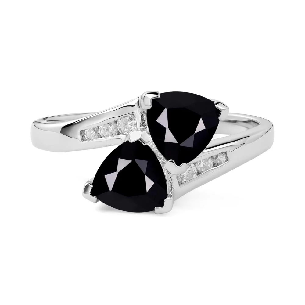 Black Spinel Bypass Ring - Image 3
