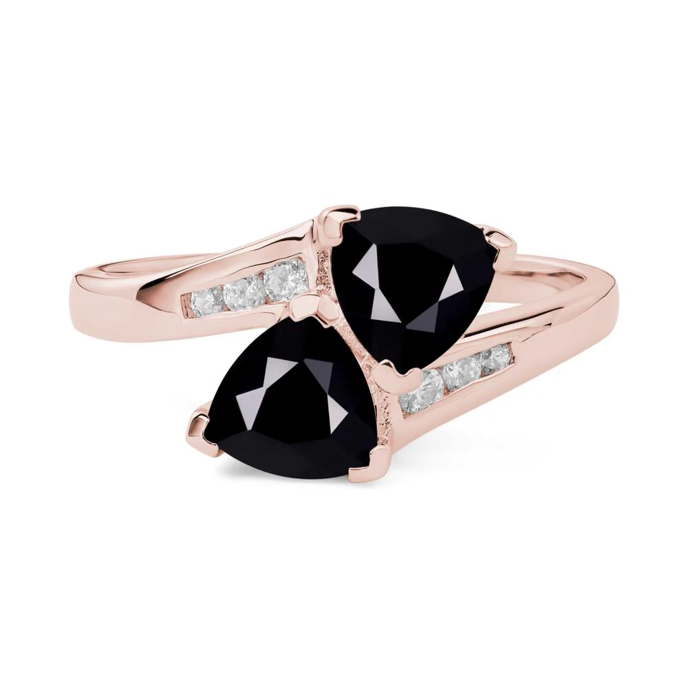 Black Spinel Bypass Ring - Image 8
