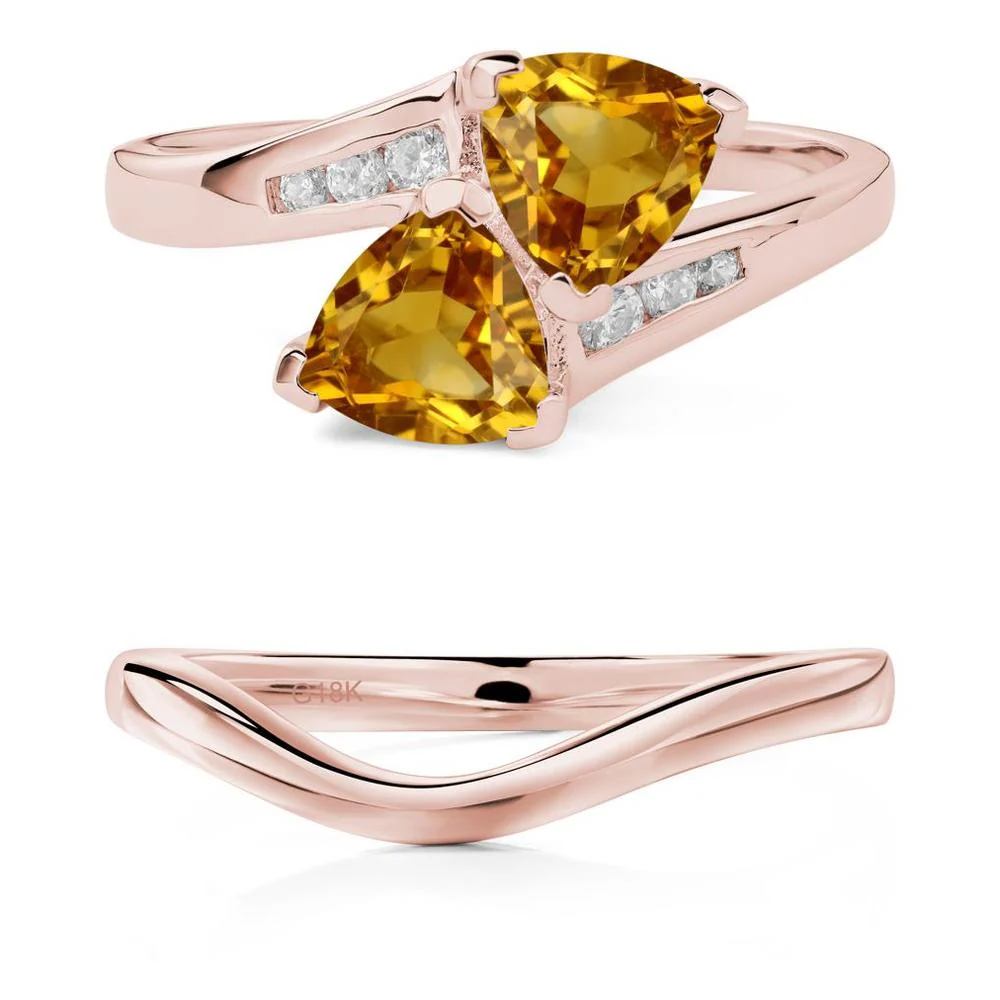 Citrine Two Stone Bypass Ring - Image 17