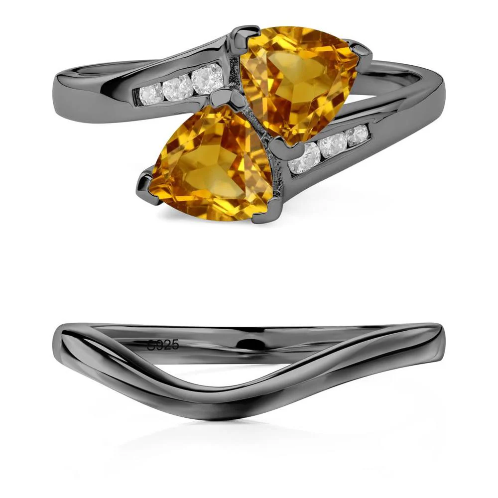 Citrine Two Stone Bypass Ring - Image 23