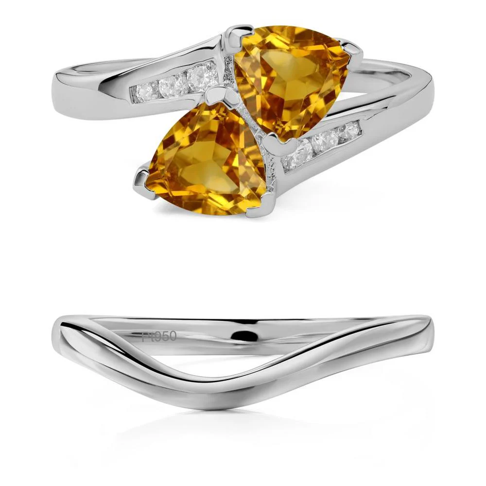Citrine Two Stone Bypass Ring - Image 25