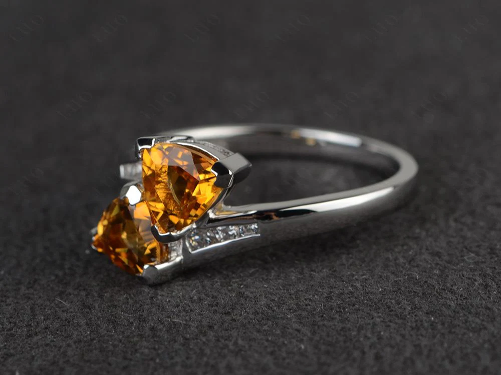 Citrine Two Stone Bypass Ring - Image 30