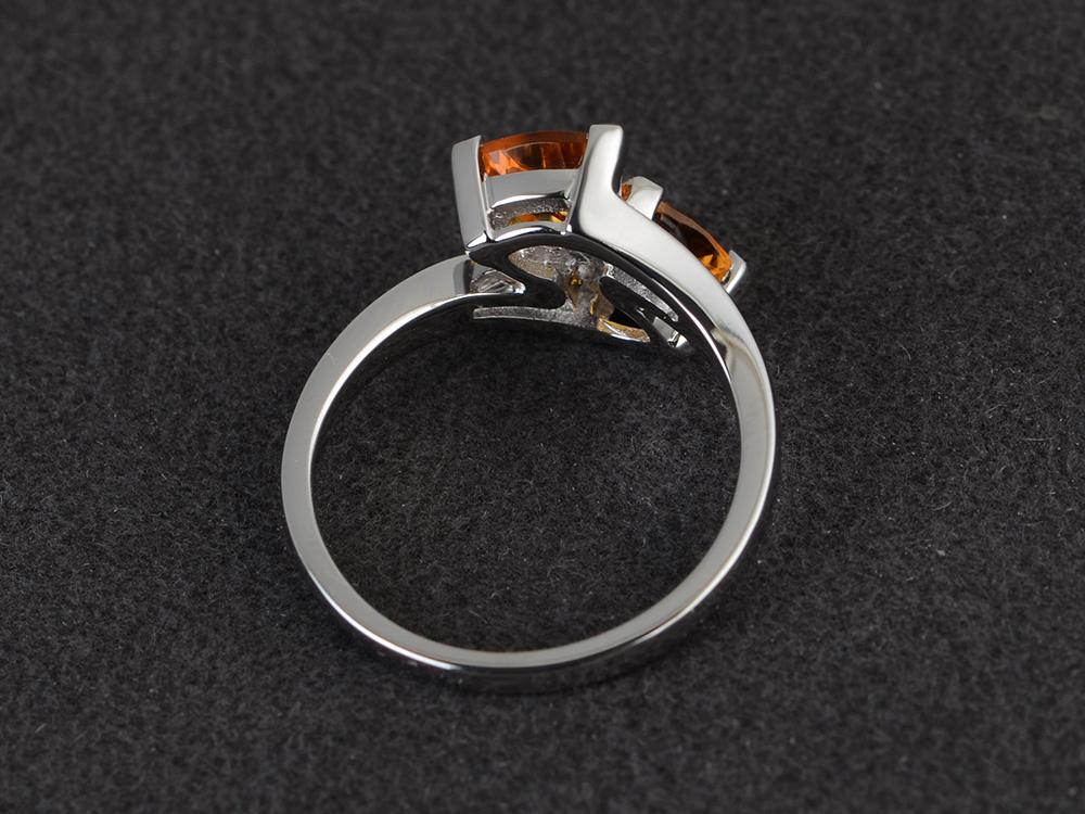 Citrine Two Stone Bypass Ring - Image 31