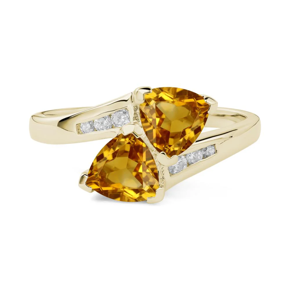 Citrine Two Stone Bypass Ring - Image 4