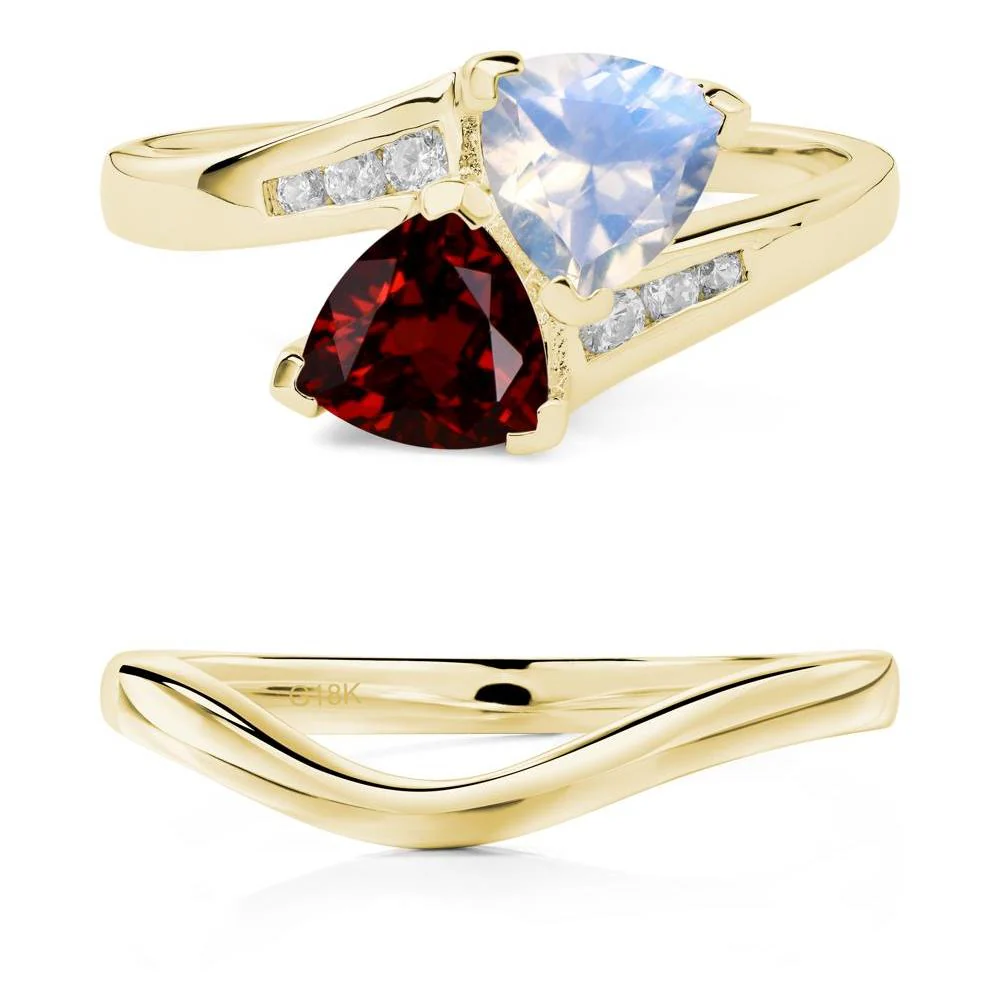 Moonstone and Garnet Ring - Image 21