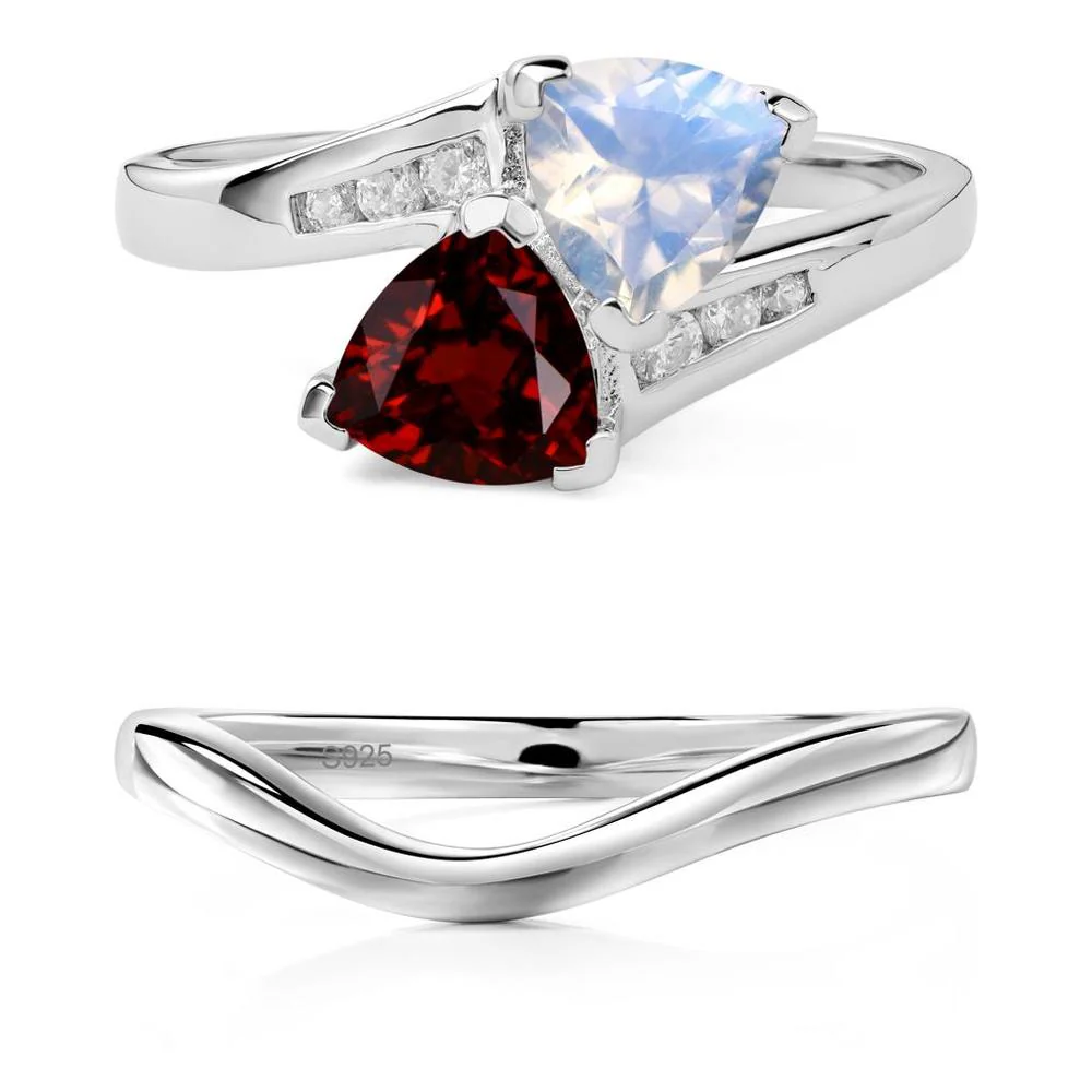 Moonstone and Garnet Ring - Image 27