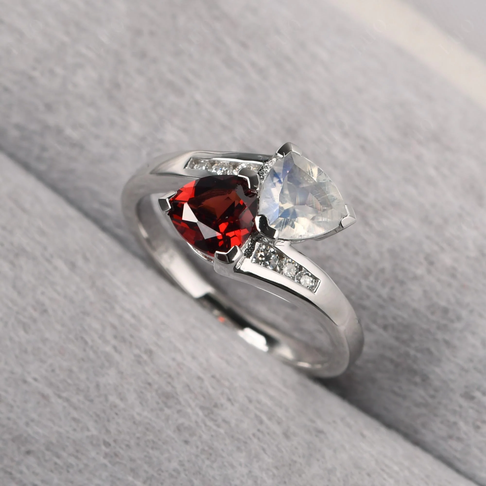 Moonstone and Garnet Ring - Image 30