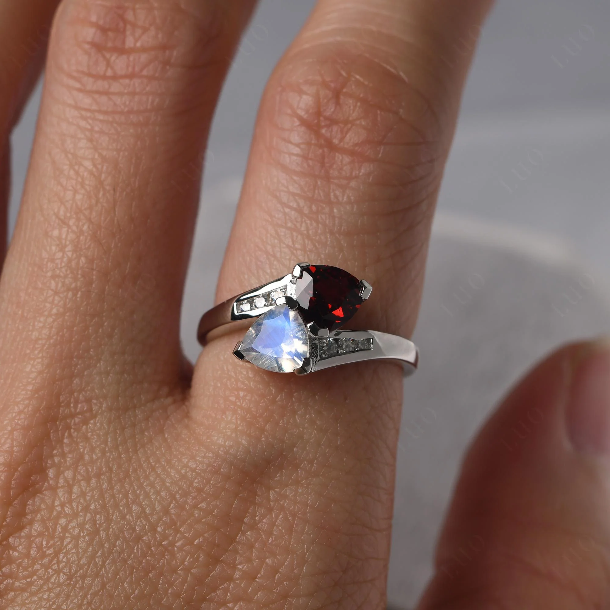 Moonstone and Garnet Ring - Image 33