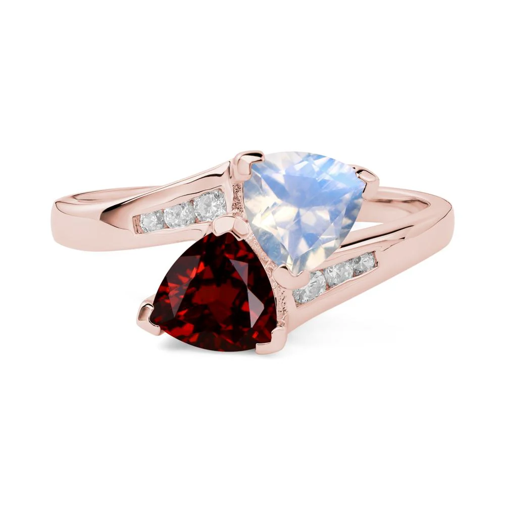 Moonstone and Garnet Ring - Image 8