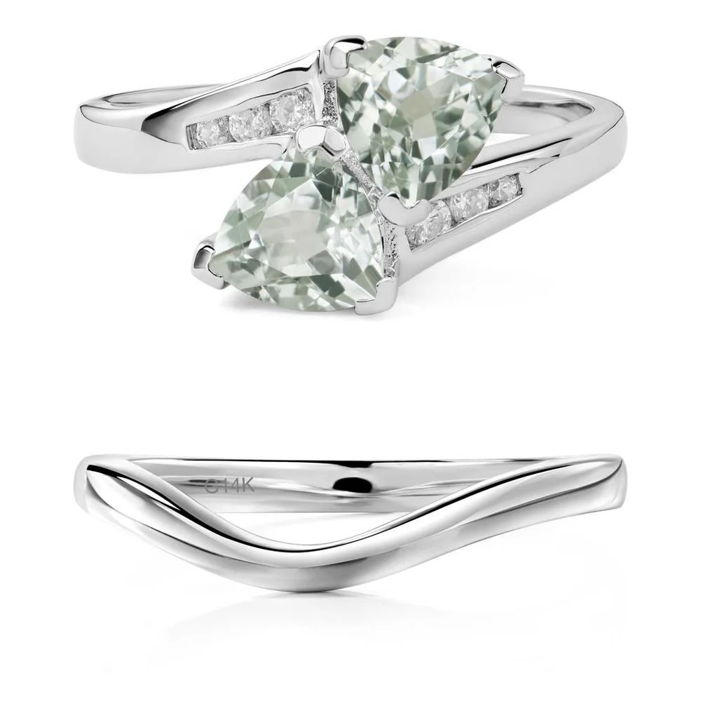 Green Amethyst Bypass Ring - Image 13