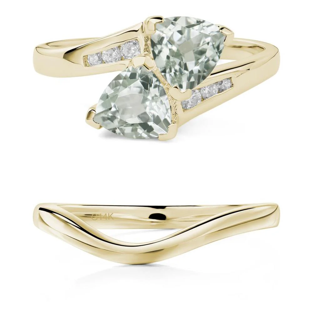 Green Amethyst Bypass Ring - Image 15