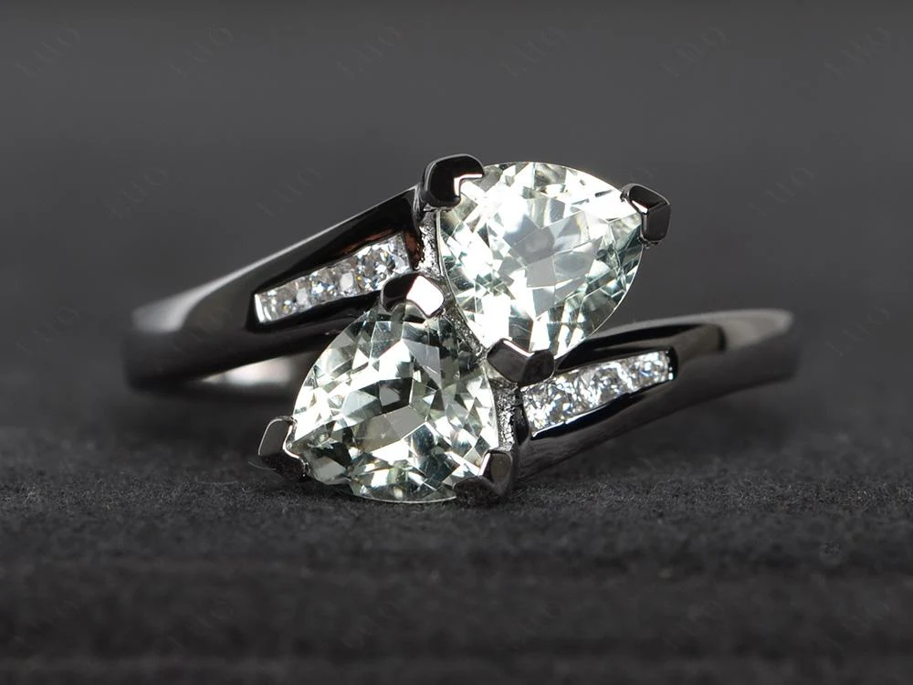 Green Amethyst Bypass Ring - Image 29