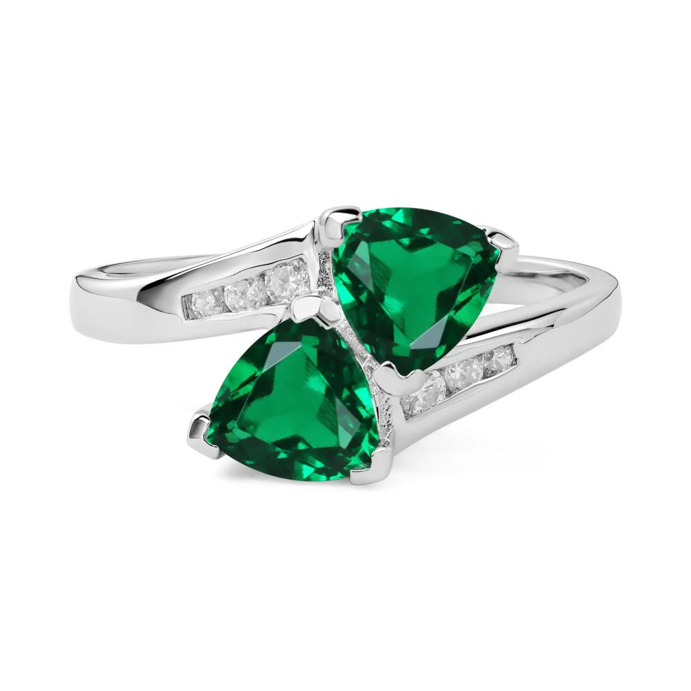 Emerald Bypass Ring - Image 6