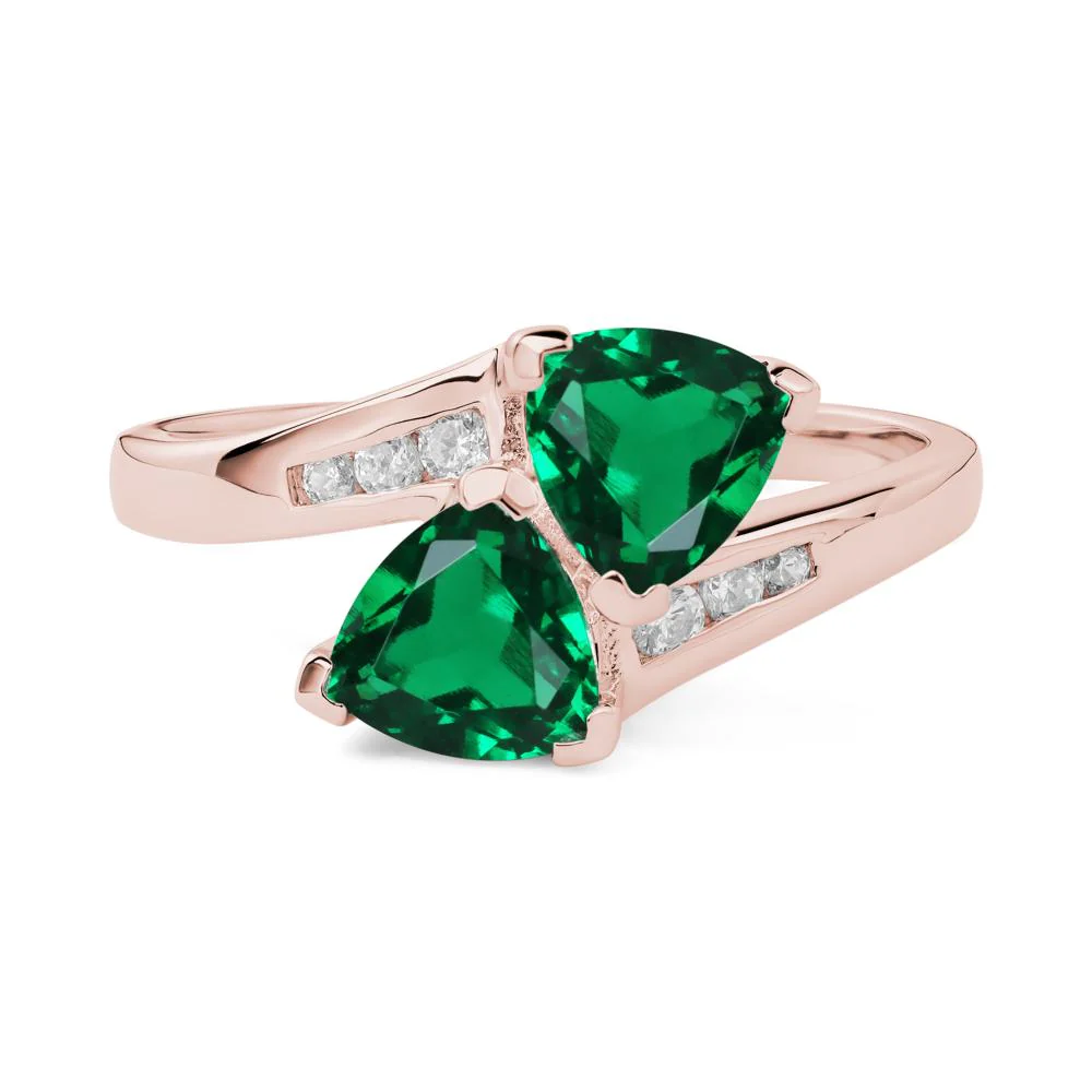 Emerald Bypass Ring - Image 8