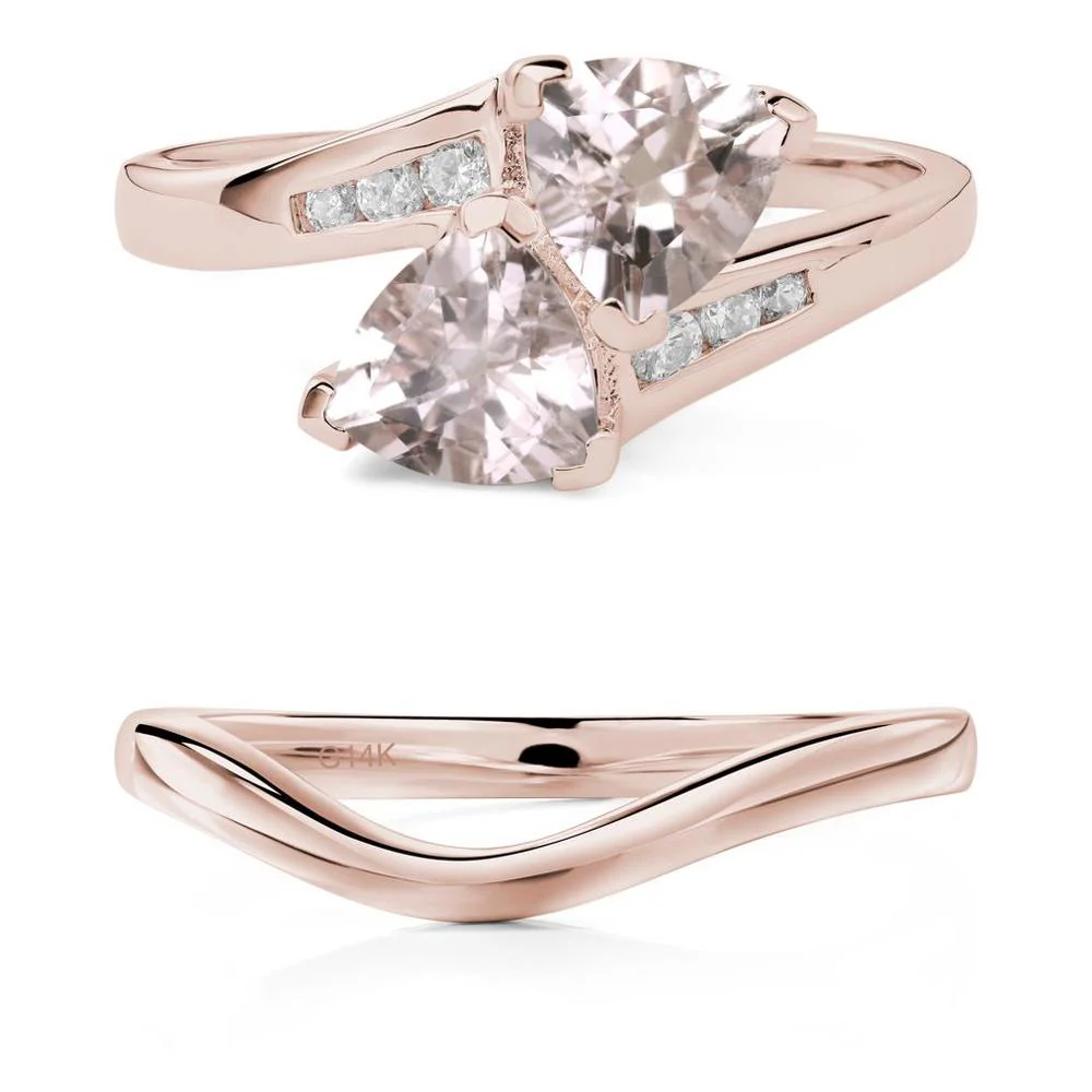 2 Stone Morganite Mothers Ring - Image 11