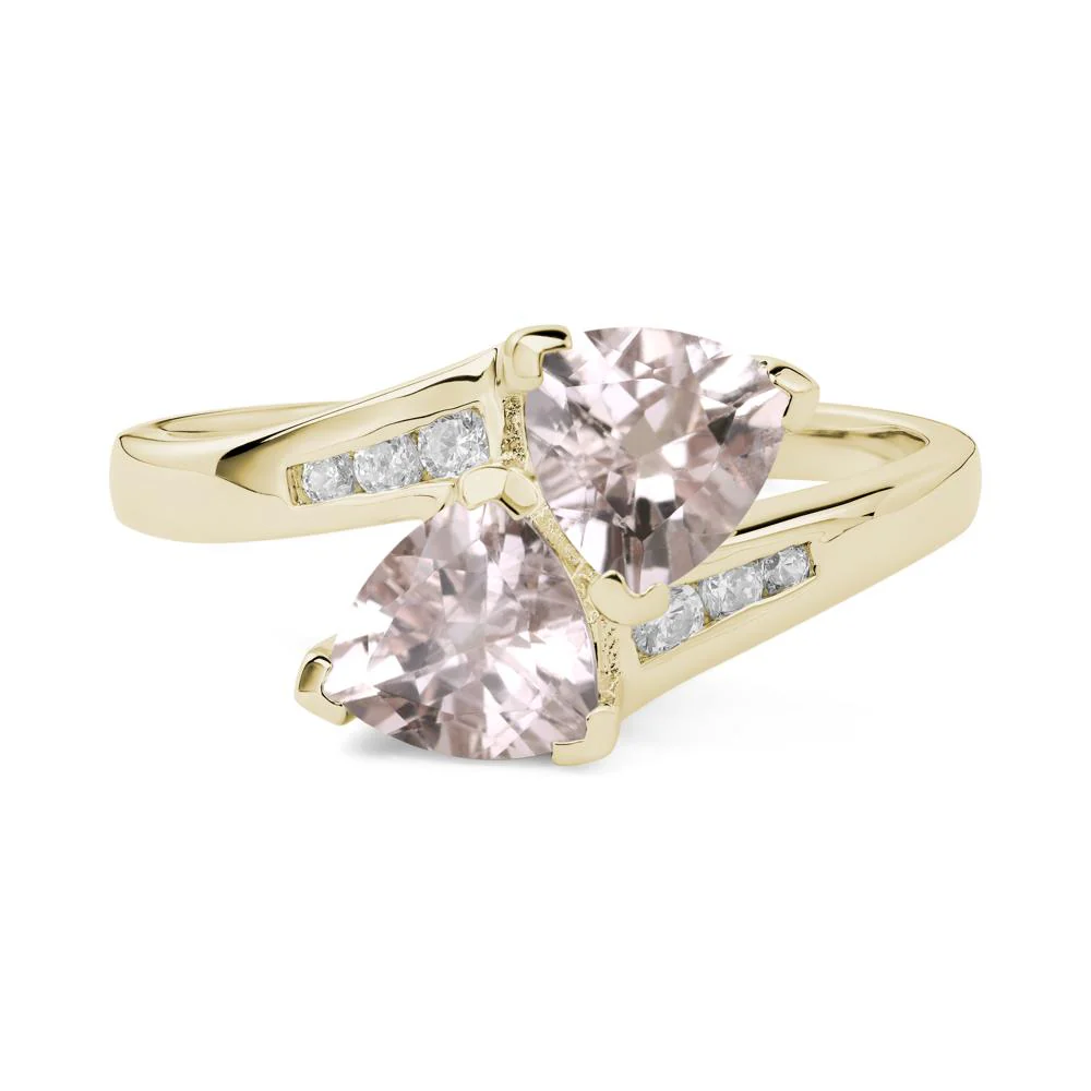 2 Stone Morganite Mothers Ring - Image 4