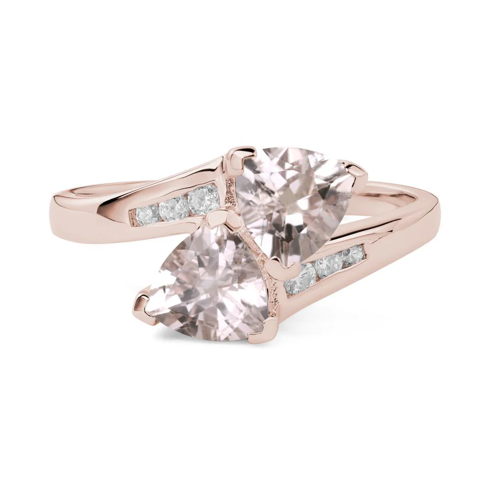 2 Stone Morganite Mothers Ring - Image 5