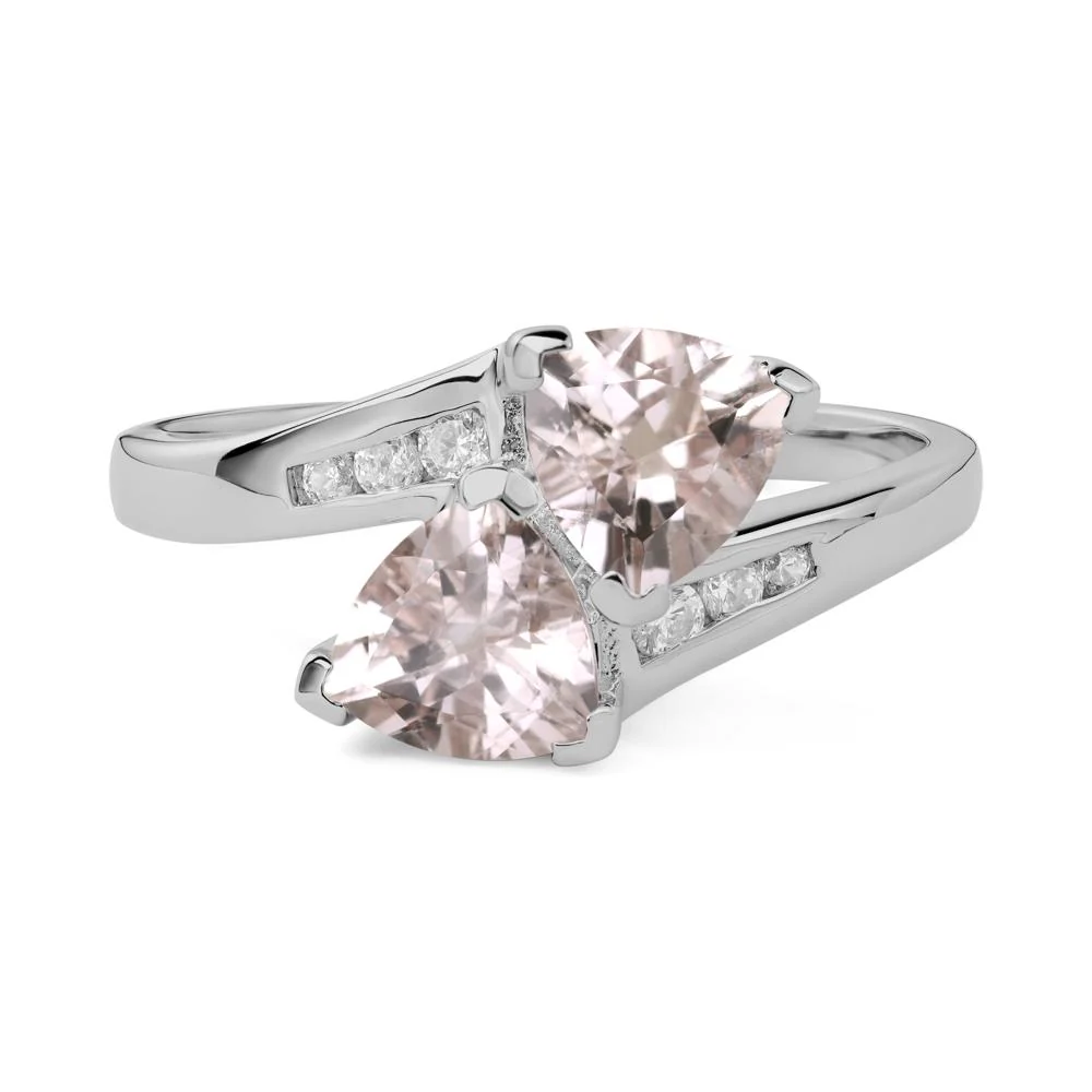 2 Stone Morganite Mothers Ring - Image 9