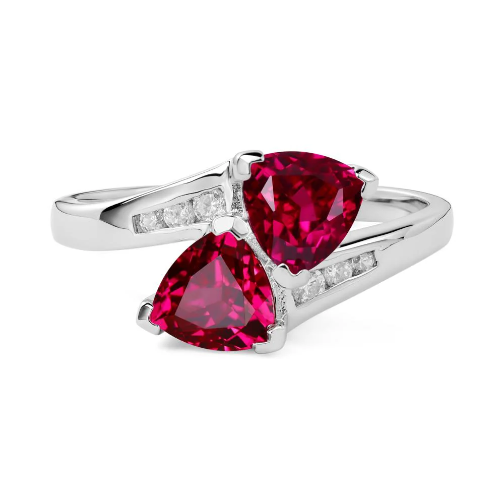 2 Stone Ruby Mothers Ring - Image 6