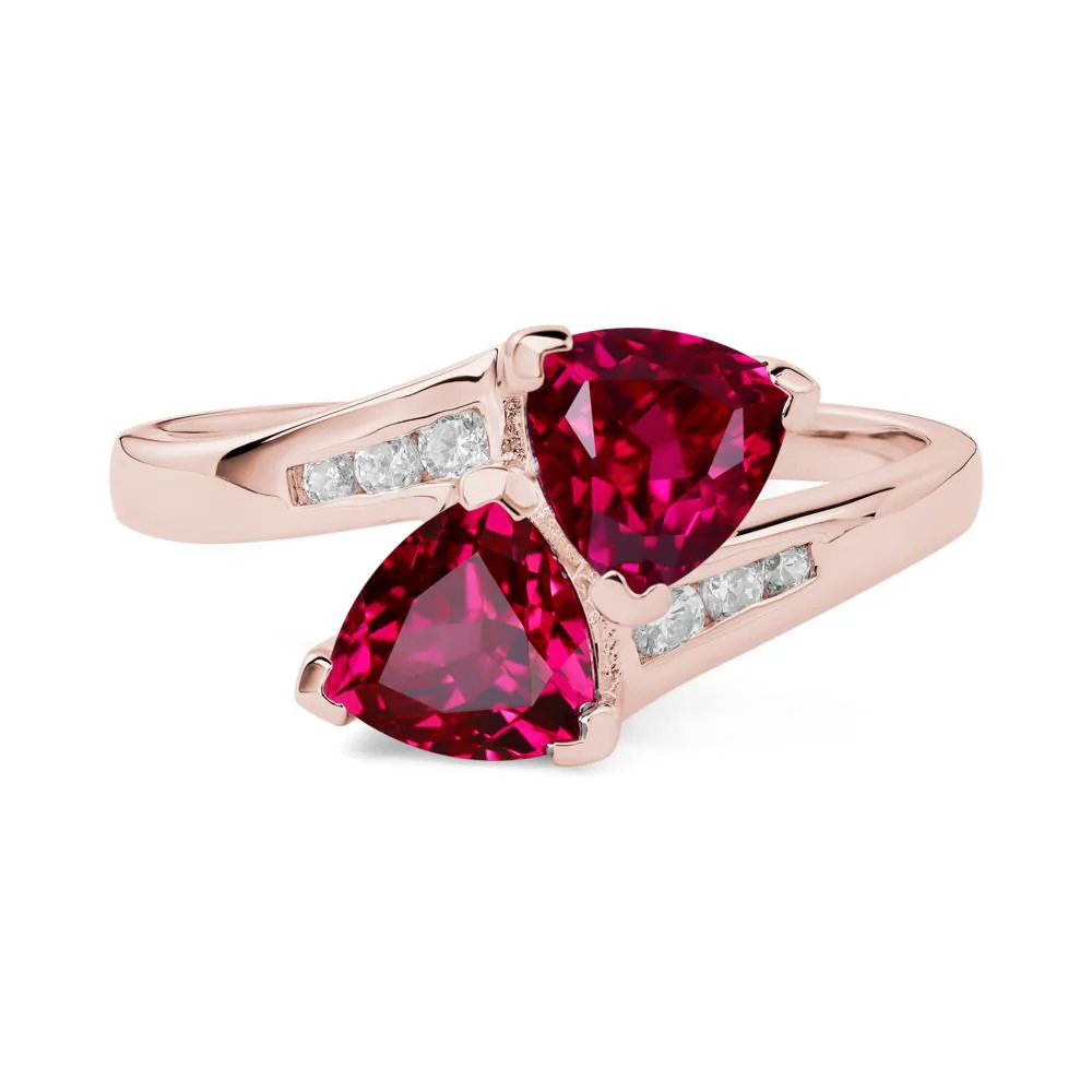 2 Stone Ruby Mothers Ring - Image 8