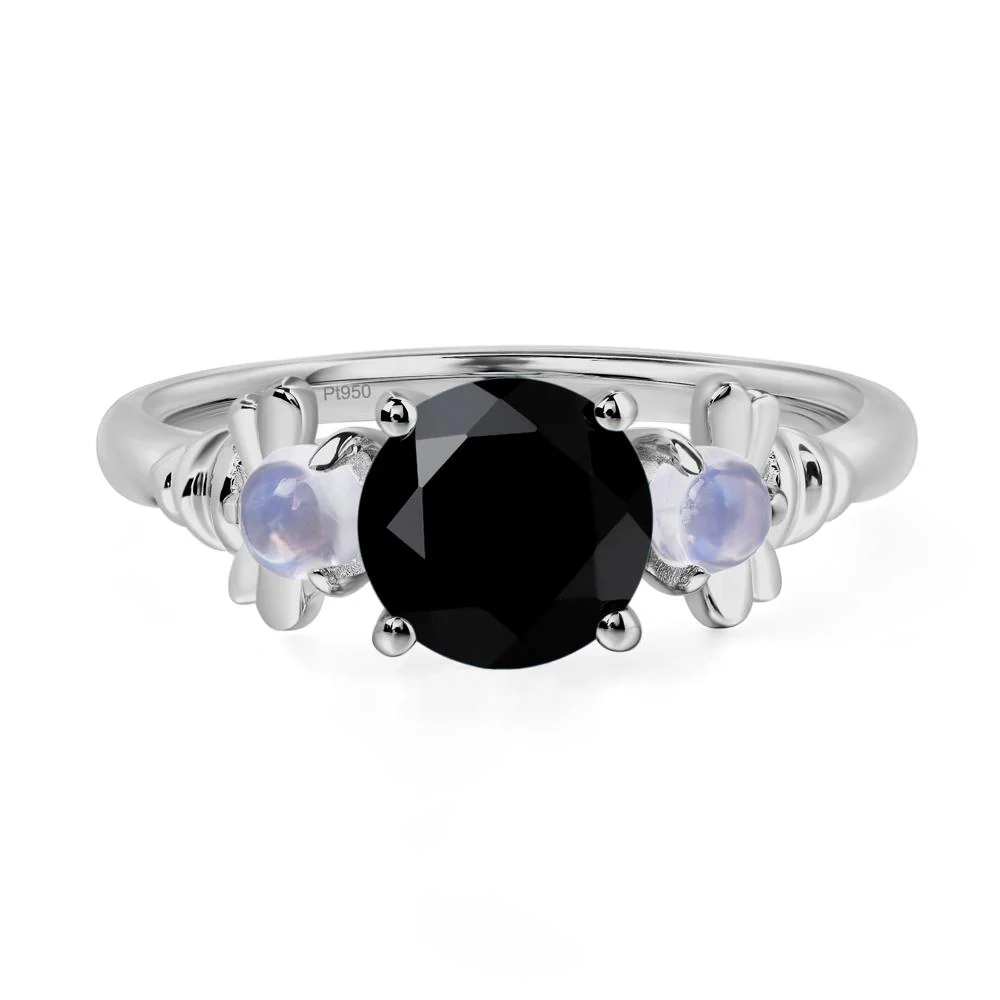 Black Spinel and Moonstone Bee Ring - Image 6