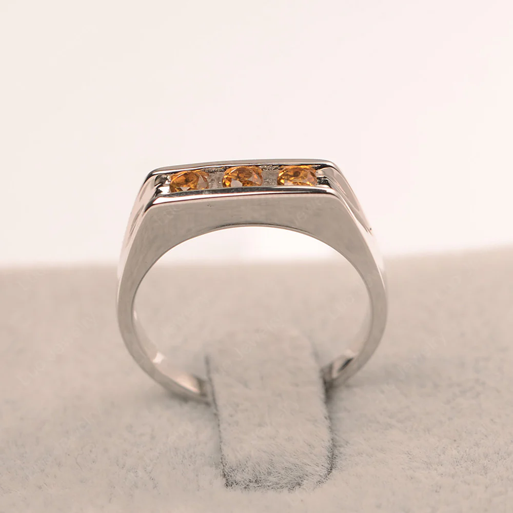 Citrine Wedding Band Ring - Image 3