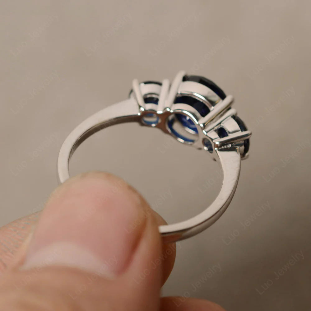 Sapphire Three Stone Ring - Image 3