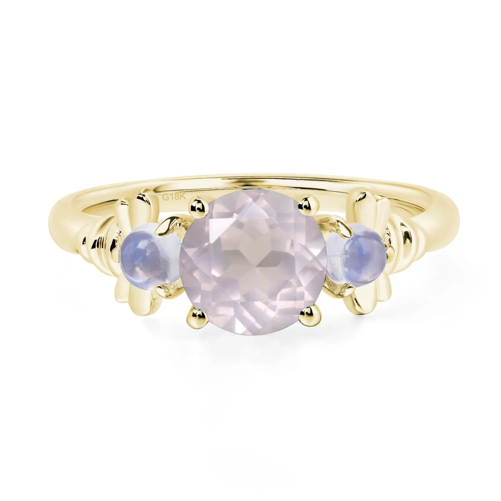 Rose Quartz and Moonstone Bee Ring - Image 8