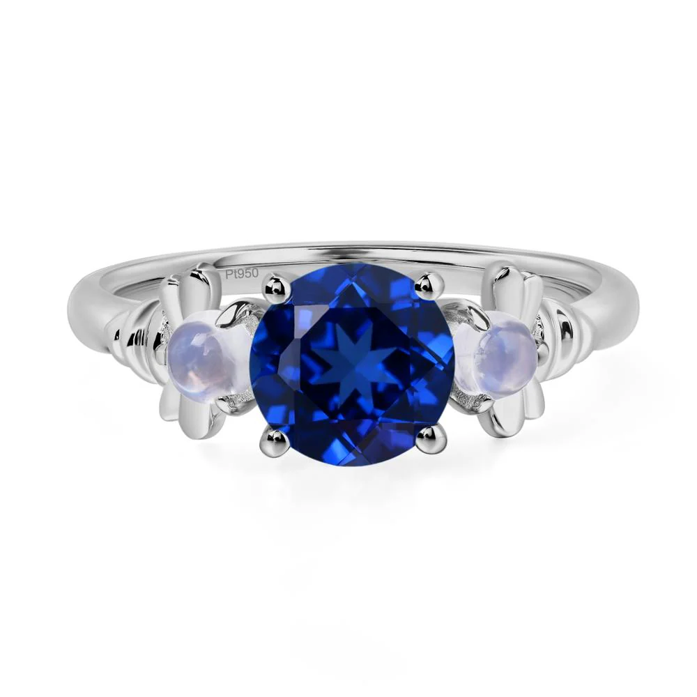 Sapphire and Moonstone Bee Ring - Image 6