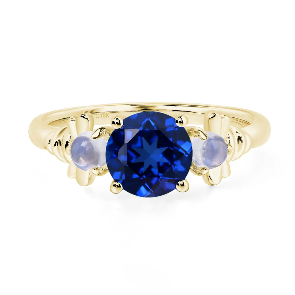 Sapphire and Moonstone Bee Ring - Image 8