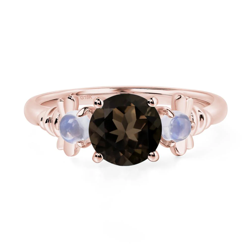 Smoky Quartz and Moonstone Honey Bee Ring - Image 9