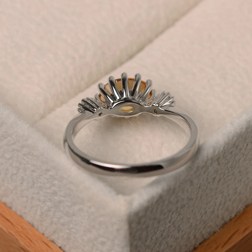 Citrine Unique Three Stone Ring - Image 3