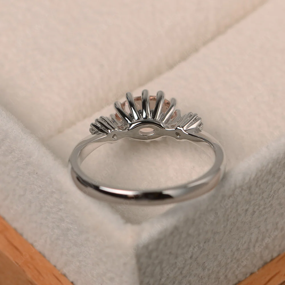Morganite Unique Three Stone Ring - Image 3