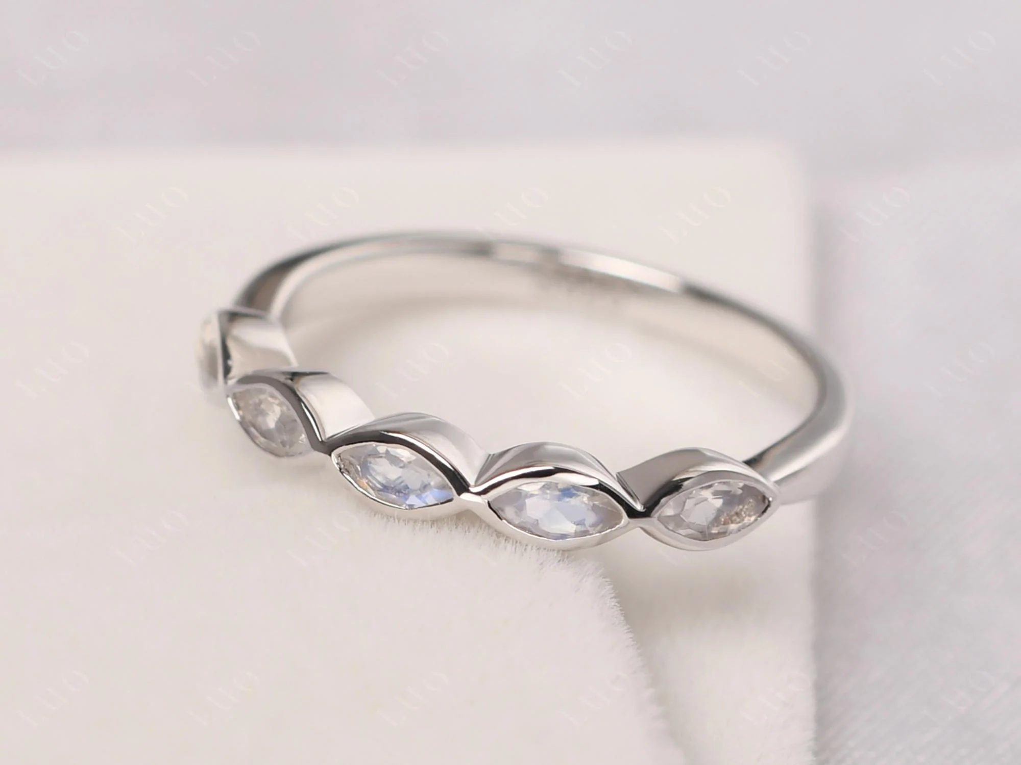 Moonstone 5 Stone Ring - Image 11