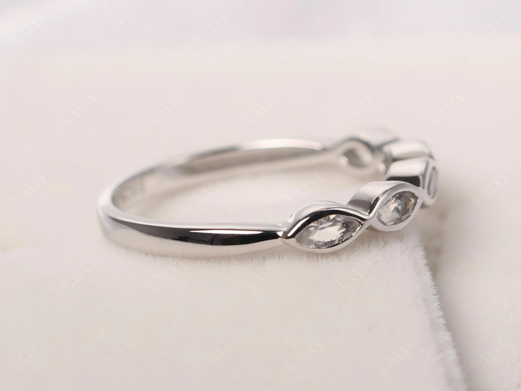 Moonstone 5 Stone Ring - Image 13
