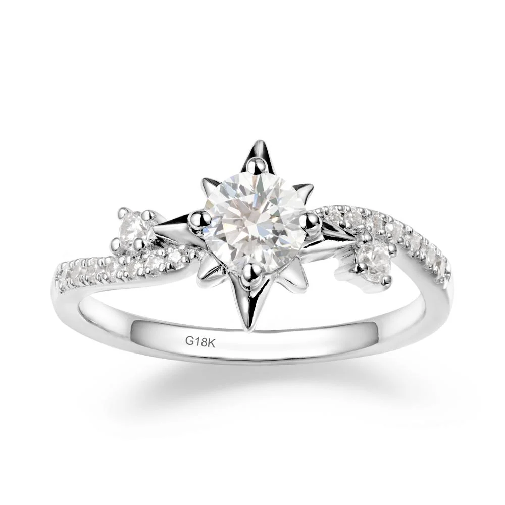 8-Pointed Star Round Diamond Ring - Image 5