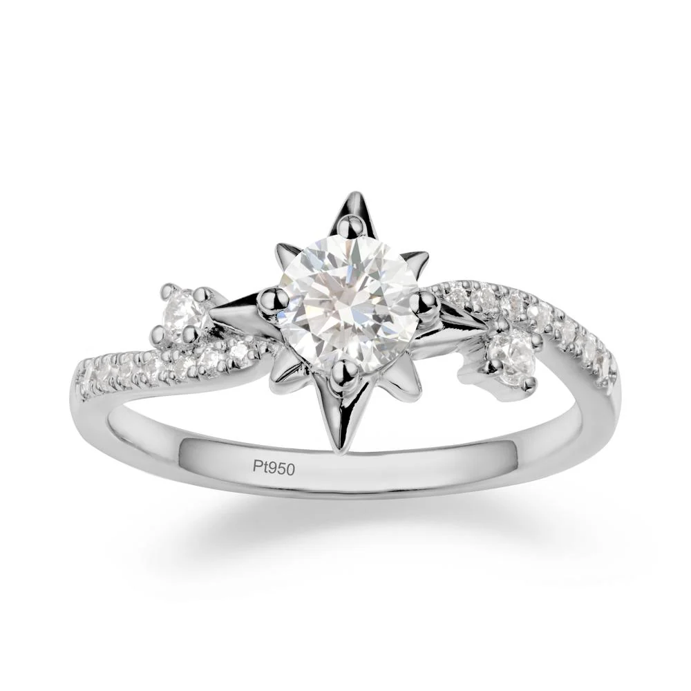 8-Pointed Star Round Diamond Ring - Image 8