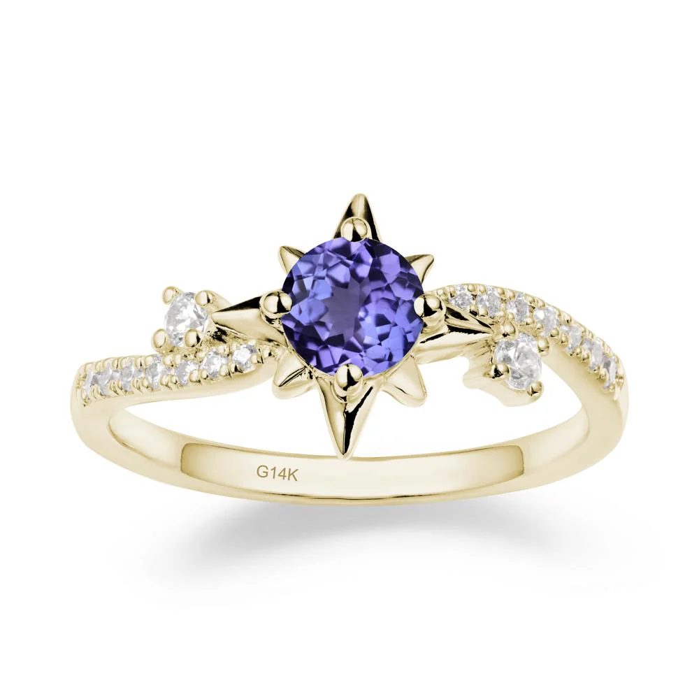 8-Pointed Star Round Tanzanite Ring - Image 3