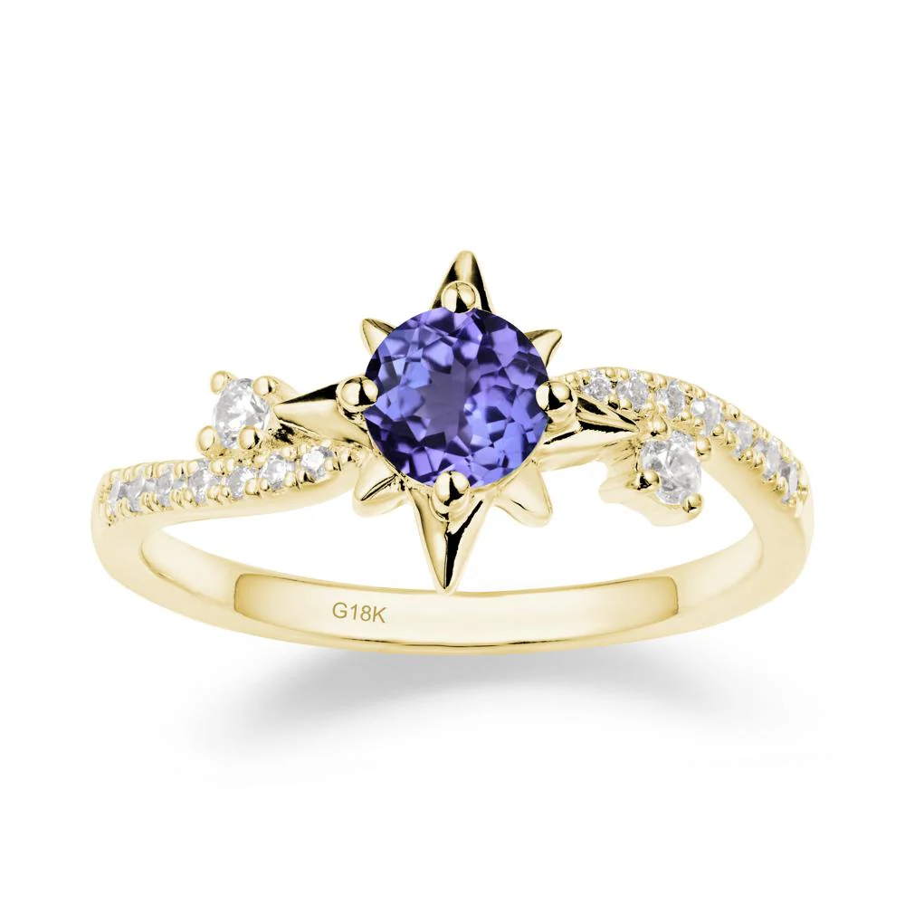8-Pointed Star Round Tanzanite Ring - Image 6