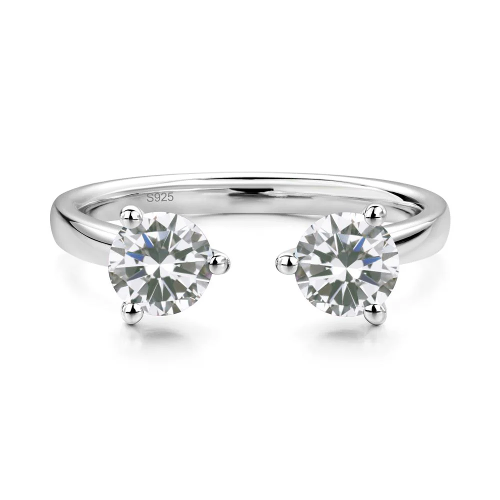Adjustable Cubic Zirconia Ring