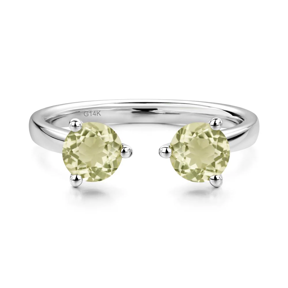 Adjustable Lemon Quartz Ring - Image 3