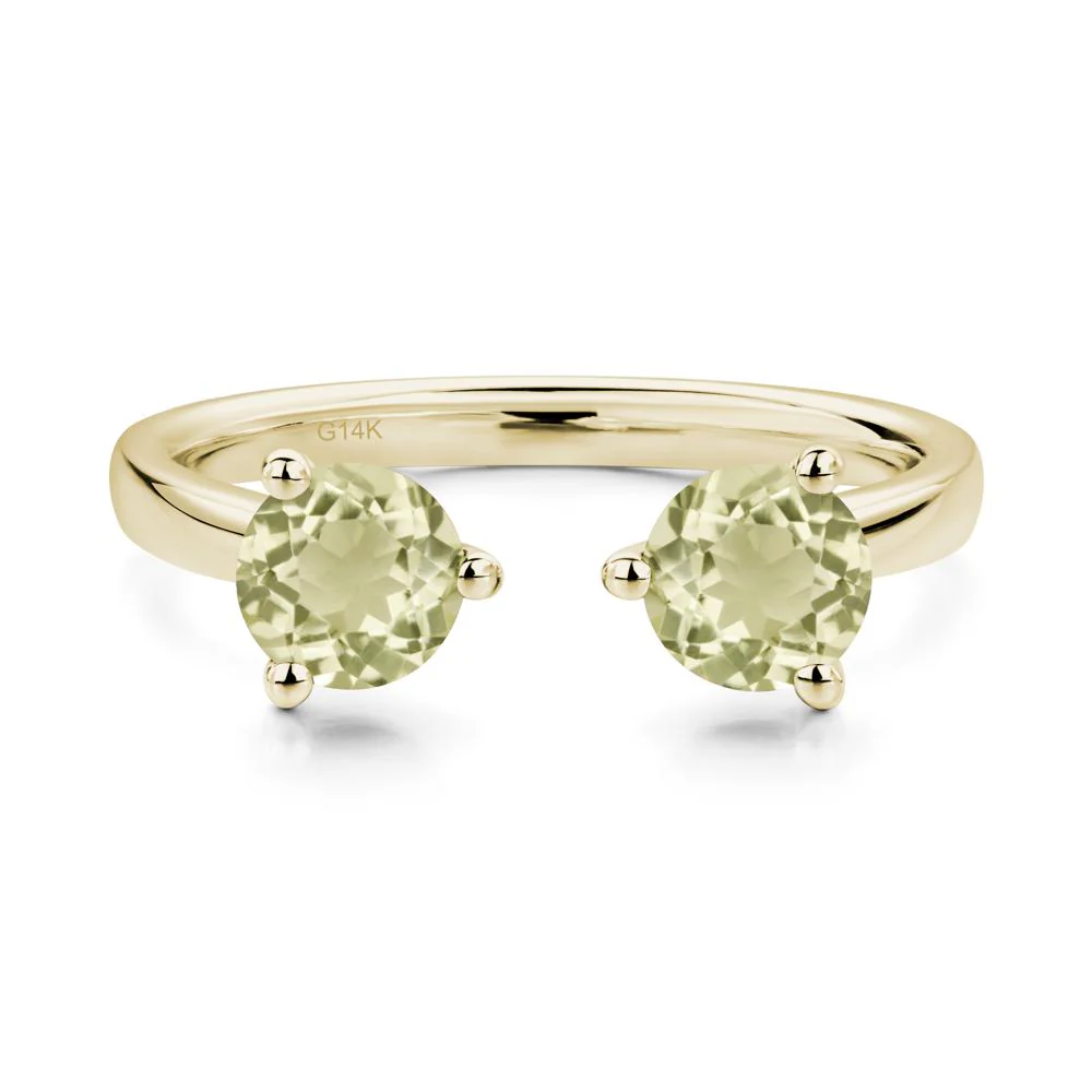 Adjustable Lemon Quartz Ring - Image 4